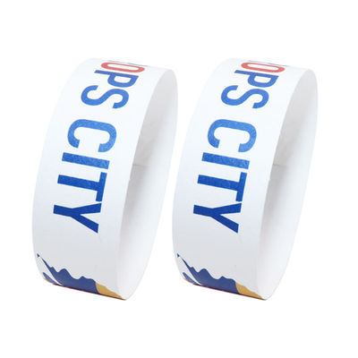 Des bracelets en papier jetables légers, des bracelets de sécurité étanches pour les événements.