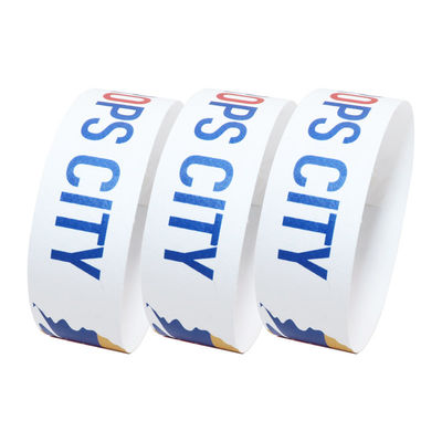 Codage à barres Tyvek Bracelets en papier Impression de logo sur mesure Résistant aux déchirures