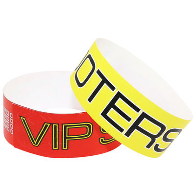 Des bracelets en papier Tyvek résistant aux larmes imprimables personnalisés en couleur