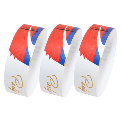Des bracelets en papier synthétique de couleur personnalisés, taille personnalisable, jetables