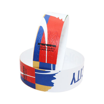 Impression de sécurité Des bracelets en papier de couleur personnalisés résistant à l'eau