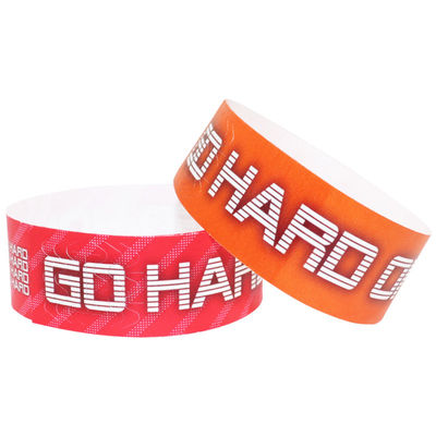 Des bracelets en papier coloré résistant à la température avec un logo personnalisé