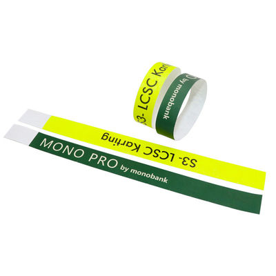 Impression de papier événement bracelets bar coding matériau Tyvek léger