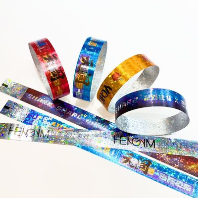 Des bracelets en papier Tyvek personnalisés de différentes couleurs avec fermeture rapide