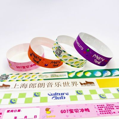 Des bracelets Tyvek colorés avec fermeture rapide étanche Numération séquentielle Logo personnalisé