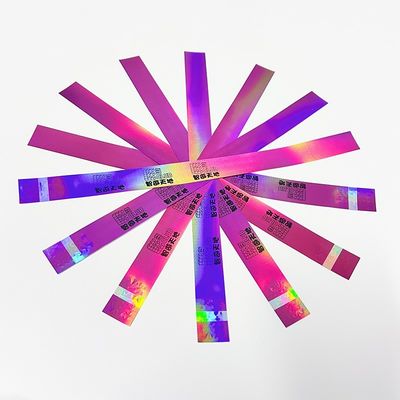 Fabrique en gros Laser Glitter Flash Bracelet personnalisé Logo de code à barres Brillant Bracelet en papier laser pour les événements