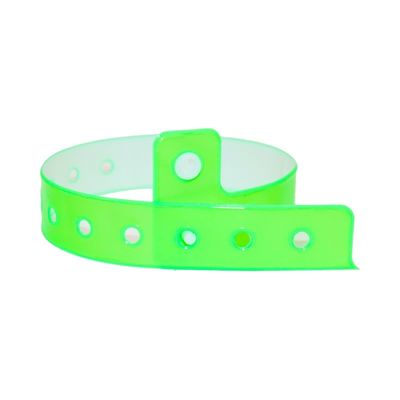 Fabricant Bracelet personnalisé jetable Neon Fluorescent Couleur imperméable à l'eau plastique vinyle PVC Bracelet cadeau de fête
