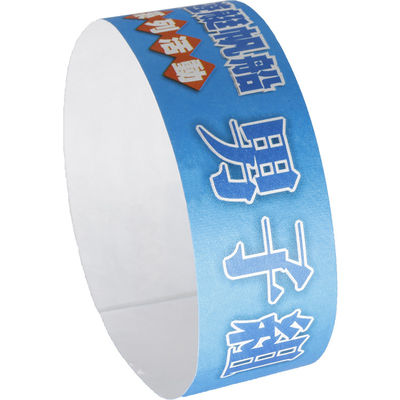 Fabrique résistant à la sueur Tyvek Dupont Event Bracelets Événements de code à barres Variété de couleurs Bracelet d'événement de papier