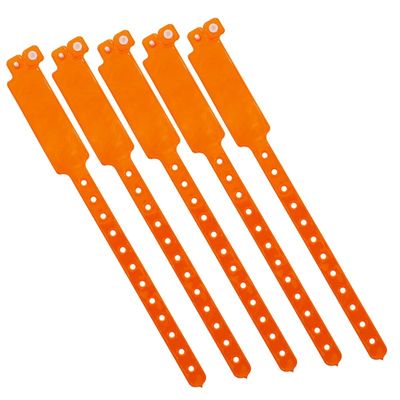 Bracelet personnalisé jetable couleur néon fluorescente plastique vinyle PVC étanche