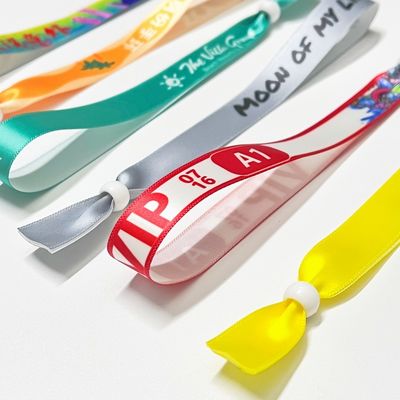 Logo personnalisable Polyester Bracelets en tissu Concert Promotion Événements Cadeau Longueur réglable