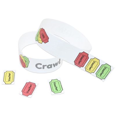 Événement Bracelet en papier synthétique Impression pleine couleur Bandes d'entrée imperméables à la sueur