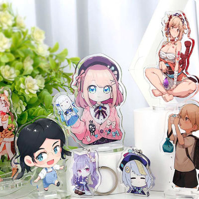 Serrure à clef acrylique transparente avec anneau métallique personnage de dessin animé durable écran de soie imprimé cadeau idéal Serrure à clef acrylique