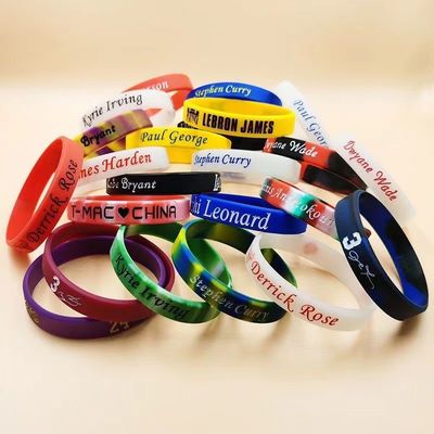 20cm-25cm longueur personnalisé bracelet en silicone pour la promotion de basket-ball Ball-Game Star