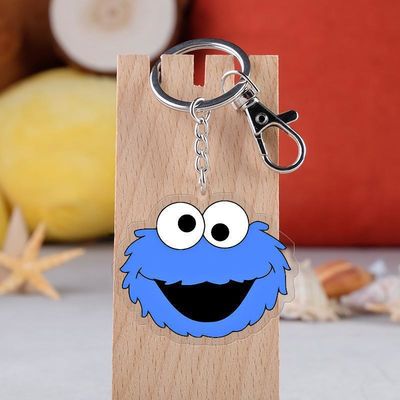 Anneau métallique Porte-clés acrylique transparente Cartoon durable