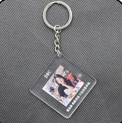 Cadeau personnalisé porte-clés acrylique Amant couple Amis de la famille Photo imprimée avec porte-clés