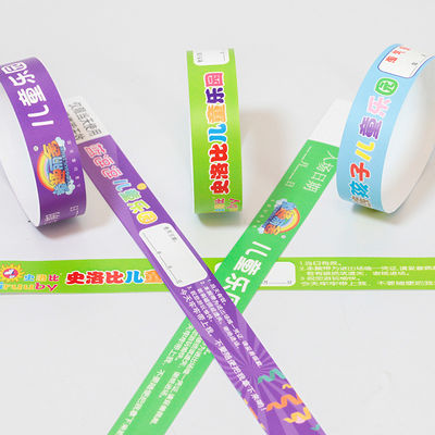 Événement personnalisé PP Bracelet en papier synthétique Partie Logo de la piscine du parc Imprimé Intérêt étanche