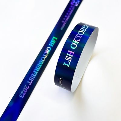 Bracelet unisexe arc-en-ciel laser brillant réglable pour les événements Concert et festivals