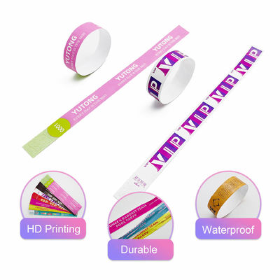 Des bracelets en papier Tyvek imprimables pour les événements de festival personnalisables et durables