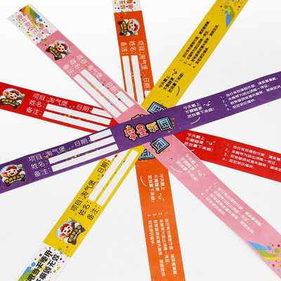 Numérotation séquentielle des bracelets en papier Tyvek pour la sécurité des événements du festival
