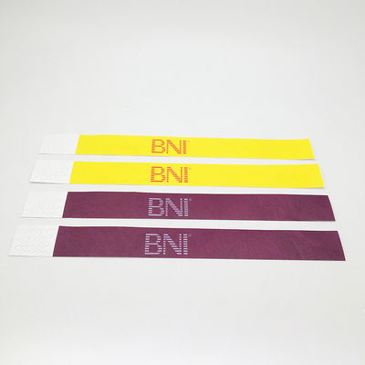 Impression personnalisée de logos Tyvek Bracelets en papier Impression en couleur complète pour les événements et les festivals