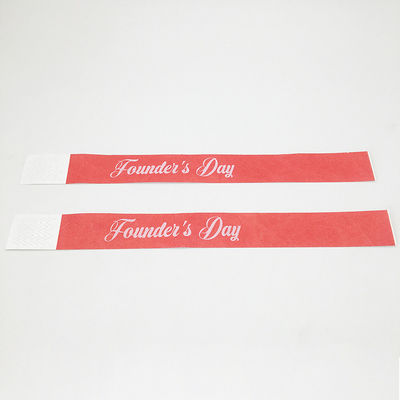 Fermeture automatique personnalisée Des bracelets en papier Tyvek entièrement imprimés avec code-barres