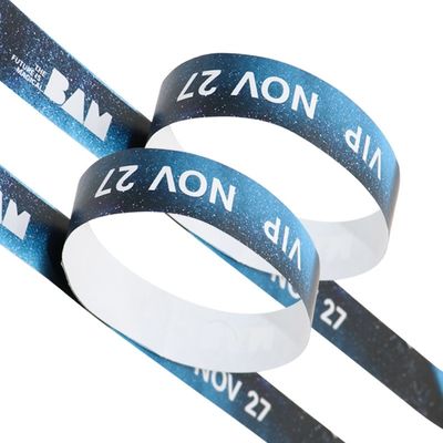 Numérotation séquentielle étanche / code-barres Tyvek Bracelets en papier pour le contrôle de la sécurité