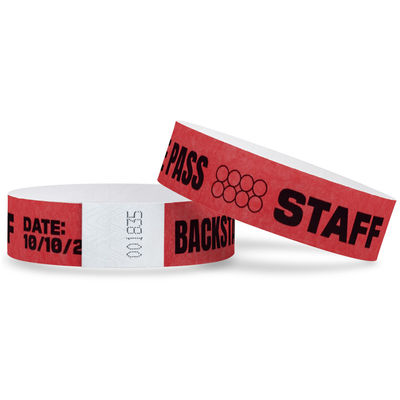 Impression en couleur personnalisable Tyvek Bracelets en papier pour un contrôle facile de la foule