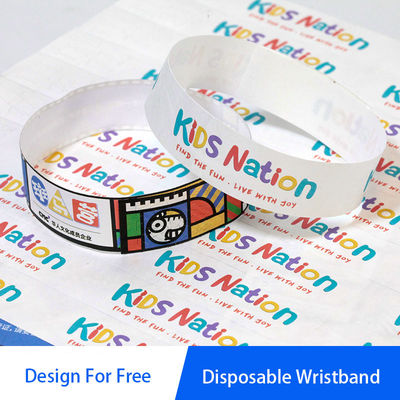 Des bracelets en papier Tyvek pour événements personnalisés résistant à l'eau durable pour les événements