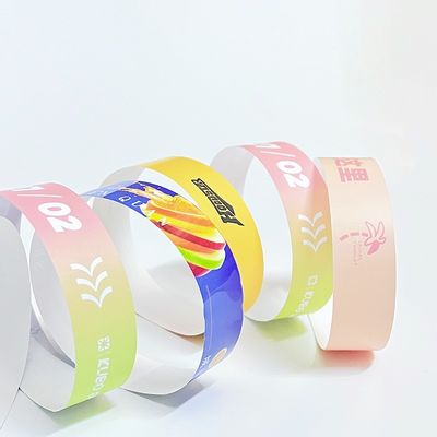 Événement numéroté Tyvek Bracelets en papier Durable étanche Pour l'événement Rencontre de fête Facile et contrôle d'accès