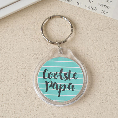 Des porte-clés acryliques personnalisés de 8 mm transparents / blancs OEM / ODM
