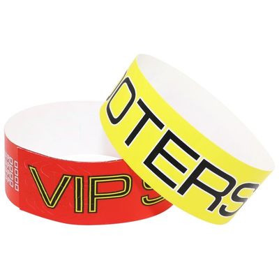 Fabricant chinois Numéroté en série Tyvek Matériel Bracelet étanche Impression pleine couleur Avec votre logo personnalisé