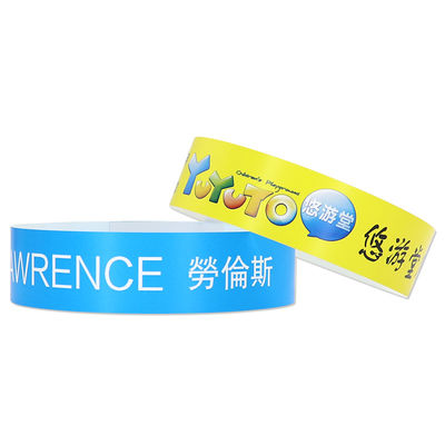 Papeterie bon marché Bracelets d'événement Logo imprimé Résistant à l'eau et aux larmes Admission en papier Billet de billet Bracelets