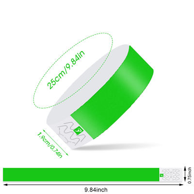 Événement de papier synthétique pas cher VIP Bracelets Logo Imprimé Résistant à l'eau Résistant aux larmes Bracelet à poignet