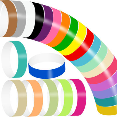 Impression à couleur réglable en papier synthétique Bracelets VIP Logo Imprimé Résistant aux déchirures