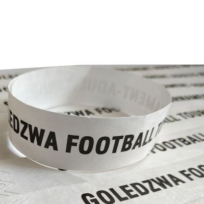 Des bracelets de papier Tyvek réglables avec des capacités d'impression à l'eau et en couleur