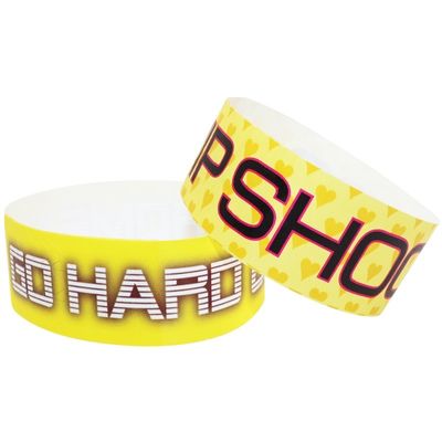 Fourniture directe transfrontalière de parcs d'attractions jetables de divertissement étanches à l'eau bracelet en papier de divertissement bracelets sur mesure