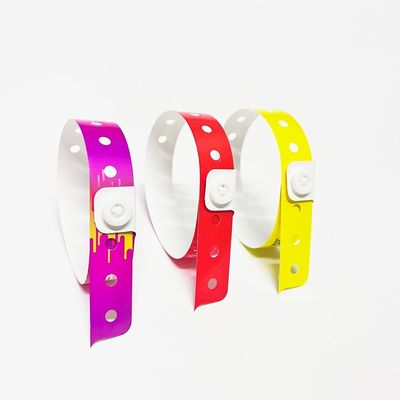 Logo personnalisé, bracelet jetable en PVC/vinyle avec onglets pour événements