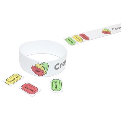 Le code à barres et les bracelets de papier Tyvek imperméables pour les événements La combinaison parfaite pour la gestion des événements