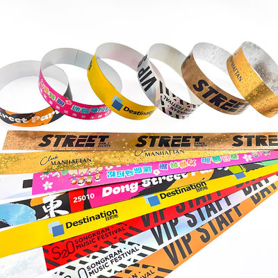 Bracelets de fête holographiques scintillants et accrocheurs avec logo personnalisé