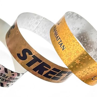 Événement Concerte Bracelets personnalisés holographiques Glitter style pour adultes et enfants