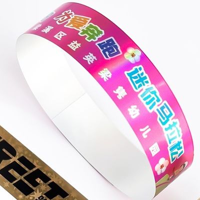 Bracelets holographiques personnalisés jetables pour l'entrée d'événements et l'image de marque