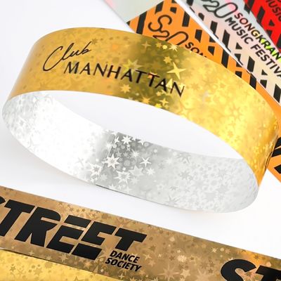 Bracelet holographique à paillettes étoile dorée pour votre fête